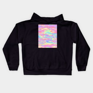 Melty Rainbow Paint Pattern Kids Hoodie